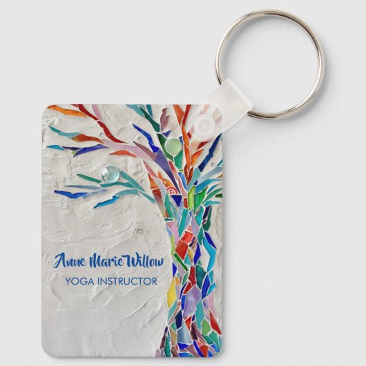 Tree of Life Yoga Instructeur Sleutelhanger (Achterkant)