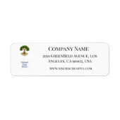 Tree of Life Zakelijk Logo Promotiemateriaal Etiket (Voorkant)
