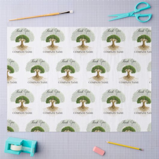 Tree of Life Zakelijk Logo Promotiemateriaal Tissuepapier (Craft)