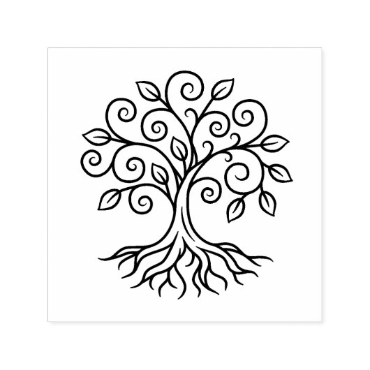 Tree of Life Zelfinktende Stempel (Design)