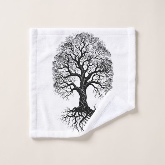 Tree of Life Zen Badhanddoekenset Bad Handdoek (Wasdoekje)