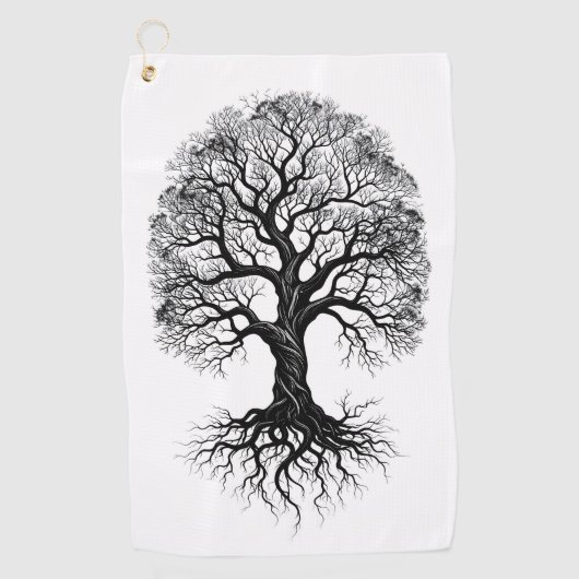 Tree of Life Zen Golf Handdoek (Voorkant)