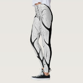 Tree of Life zwart en wit Leggings (Links)