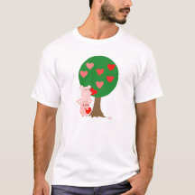 Tree of Love eenvoudig T-shirt (ontwerp op de voor