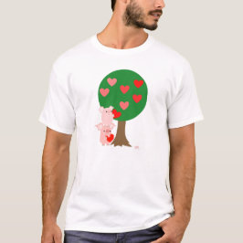 Tree of Love eenvoudig T-shirt (ontwerp op de voor