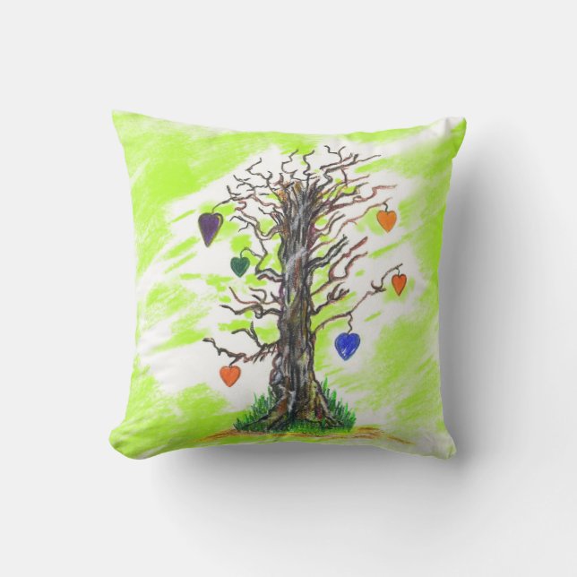 Tree of Love Limoen Pillow Kussen (Voorkant)