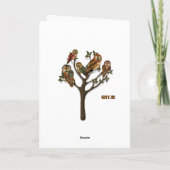 Tree of Owls Miss You Kaart (Achterkant)