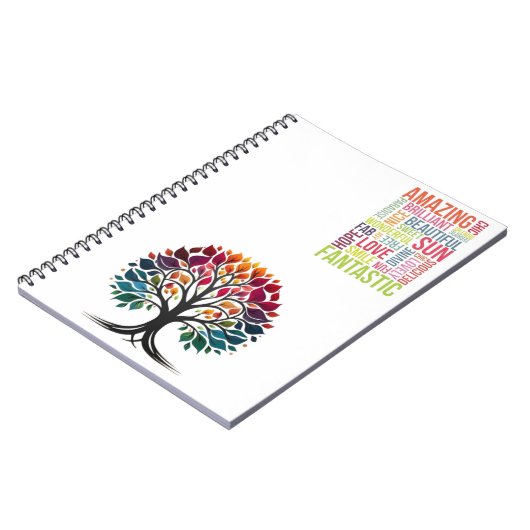Tree of Positive Vibes Notitieboek (Linkerzijde)