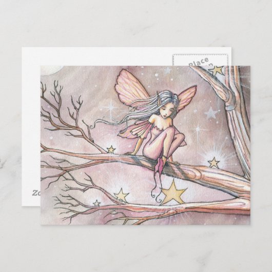 Tree of Stars Fairy Briefkaart beroemd gemaakt doo (Voorkant / Achterkant)