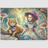 Tree of Tales Alice and Cheshire Cat Decoupage Tissuepapier (Voorkant)