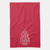 Tree of Words Kerst Vakantie Keuken Handdoek (Verticaal)