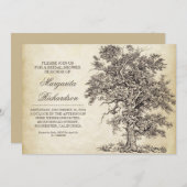 Tree Old Age bruidsdouche Uitnodigingen (Voorkant / Achterkant)