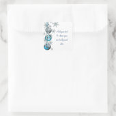 Tree Ornamenten Blue Sneeuwvlokken Kerst stickers (Tas)