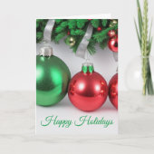 Tree Ornamenten Christmas Kaart (Voorkant)