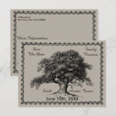  Tree Outdoor Rustieke Familie Reünie Aankondigingskaart (Voorkant / Achterkant)