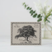  Tree Outdoor Rustieke Familie Reünie Aankondigingskaart (Staand voorkant)