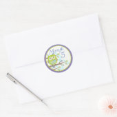 Tree Owl Milestone Month 5 Ronde Sticker (Envelop)