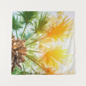 Tree palm bright sun summer background tropical p. wandkleed (Voorkant (horizontaal))