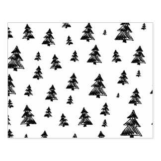 Tree pattern Christmas Rubberstempel