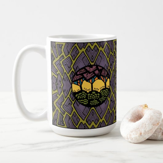 Tree pattern koffiemok (Met donut)