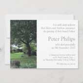 Tree Peaceful Garden 6 begrafenisaankondiging Kaart (Voorkant)