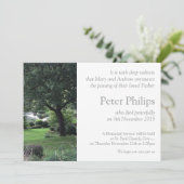 Tree Peaceful Garden 6 begrafenisaankondiging Kaart (Staand voorkant)