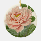 Tree Peony – Elegant Botanisch Ontwerp Keramisch Ornament (Achterkant)