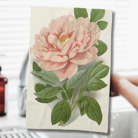 Tree Peony – Elegant  Botanisch Ontwerp Theedoek