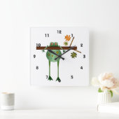 Tree Phrog Clock Vierkante Klok (Huis)