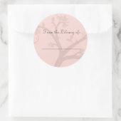 Tree Pink Bookplate Sticker (Tas)