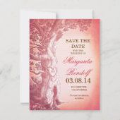  Tree Pink Sla de datumkaarten op Save The Date (Voorkant)
