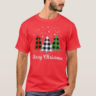 Tree Plaid Christmasree Merry Christmasree T-shirt