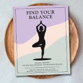 Tree Pose - Clean Yoga Instructor Flyer