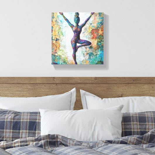 Tree Pose Stretched Canvas (Insitu (Slaapkamer))