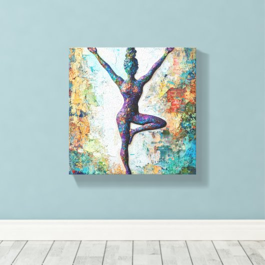 Tree Pose Stretched Canvas (Insitu (Houten vloer))