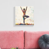 Tree Pose Stretched Canvas (Insitu (Woonkamer))