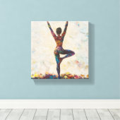 Tree Pose Stretched Canvas (Insitu (Houten vloer))