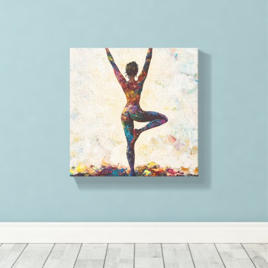 Tree Pose Stretched Canvas (Insitu (Houten vloer))
