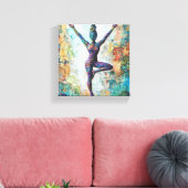 Tree Pose Stretched Canvas Afdruk (Insitu (Woonkamer))
