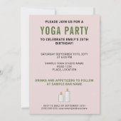 Tree Pose Workout Vrouw Yoga Verjaardagsfeest Kaart (Achterkant)