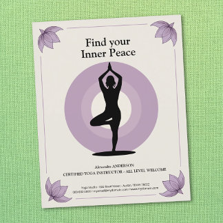 Tree Pose - Yoga Instructor Flyer