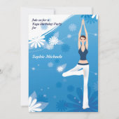 Tree Pose Yoga Party Invitation Kaart (Voorkant)