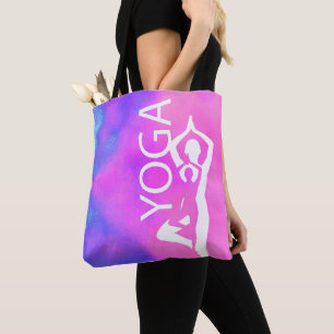 Tree Pose Yoga Tas – Waterverf Roze & Paarse