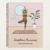 Tree Pose Yoga Vrikshasana leraar en aangepaste na Planner (Voorkant)