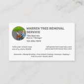 Tree Removal Service Company Visitekaartje (Voorkant)