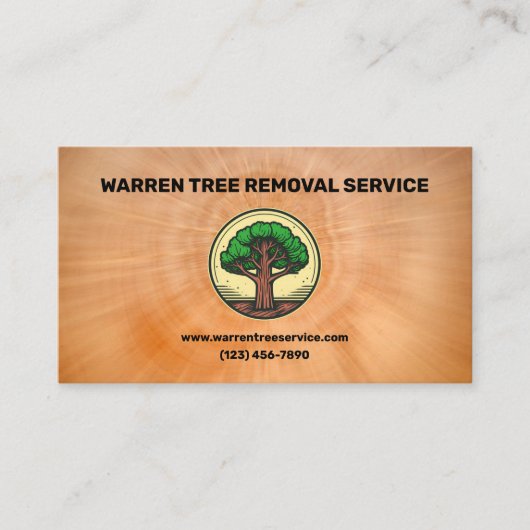 Tree Removal Service Company Visitekaartje (Voorkant)