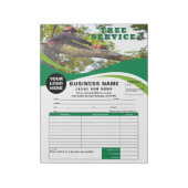 Tree Removal Service Invoice Estimate Template Notitieblok (Linkerzijde)