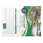 Tree Removal Service Invoice Estimate Template Notitieblok (Voorkant)
