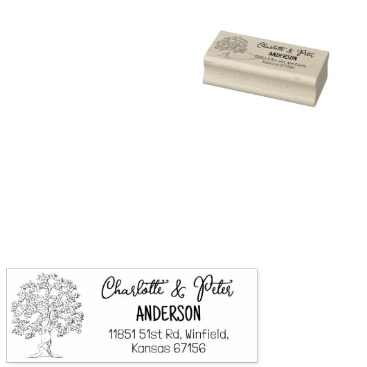 Tree Return-adresfamilie Rubberstempel (Gestempeld)