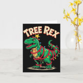 Tree Rex Christmas Costume T-rex Dinosaur Xmas Lig Kaart (Gele Bloem)